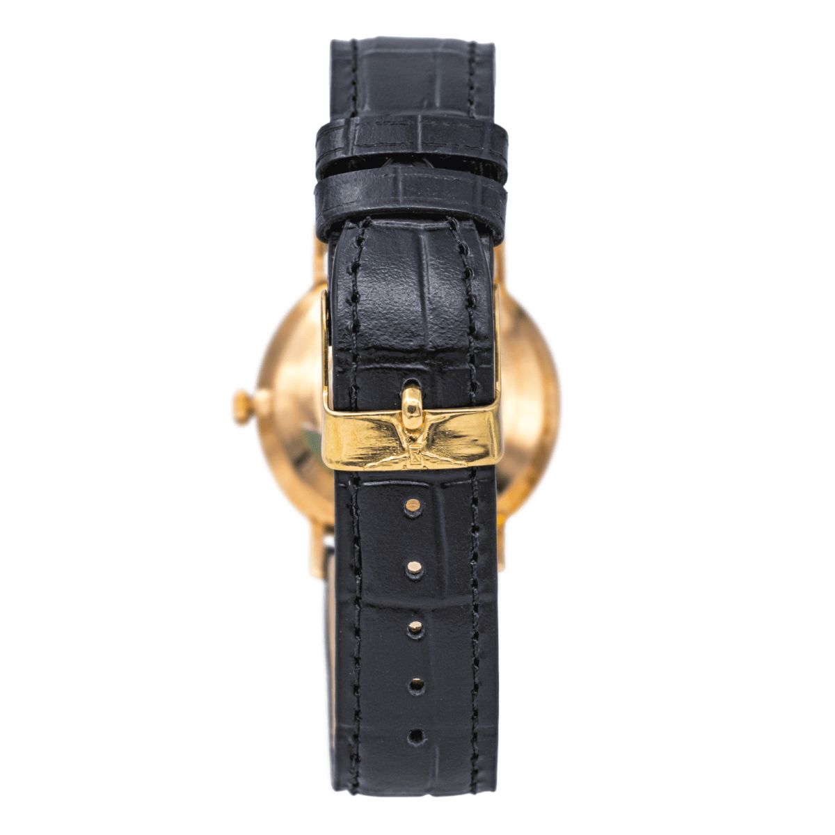 Montre LONGINES "Admiral" en or jaune, argent et cuir - Castafiore