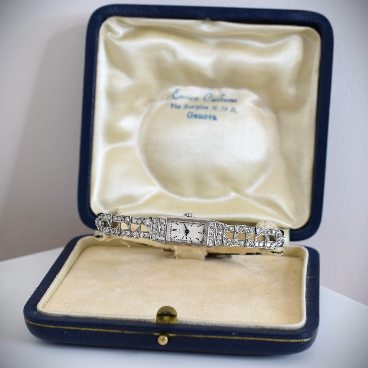 Montre LONGINES en platine, acier et diamants - Castafiore