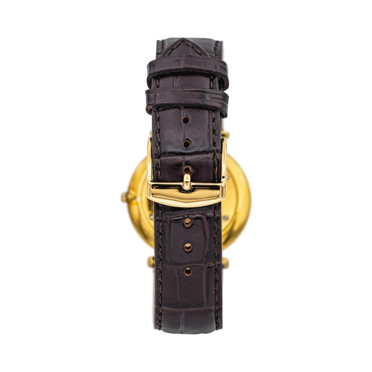 Montre LONGINES "La Grande Classique" en plaqué or, cuir et quartz - Castafiore