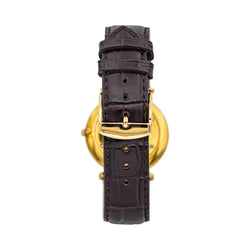 Montre LONGINES "La Grande Classique" en plaqué or, cuir et quartz - Castafiore