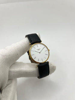 Montre LONGINES "La Grande Classique" plaqué or, acier et cuir - Castafiore