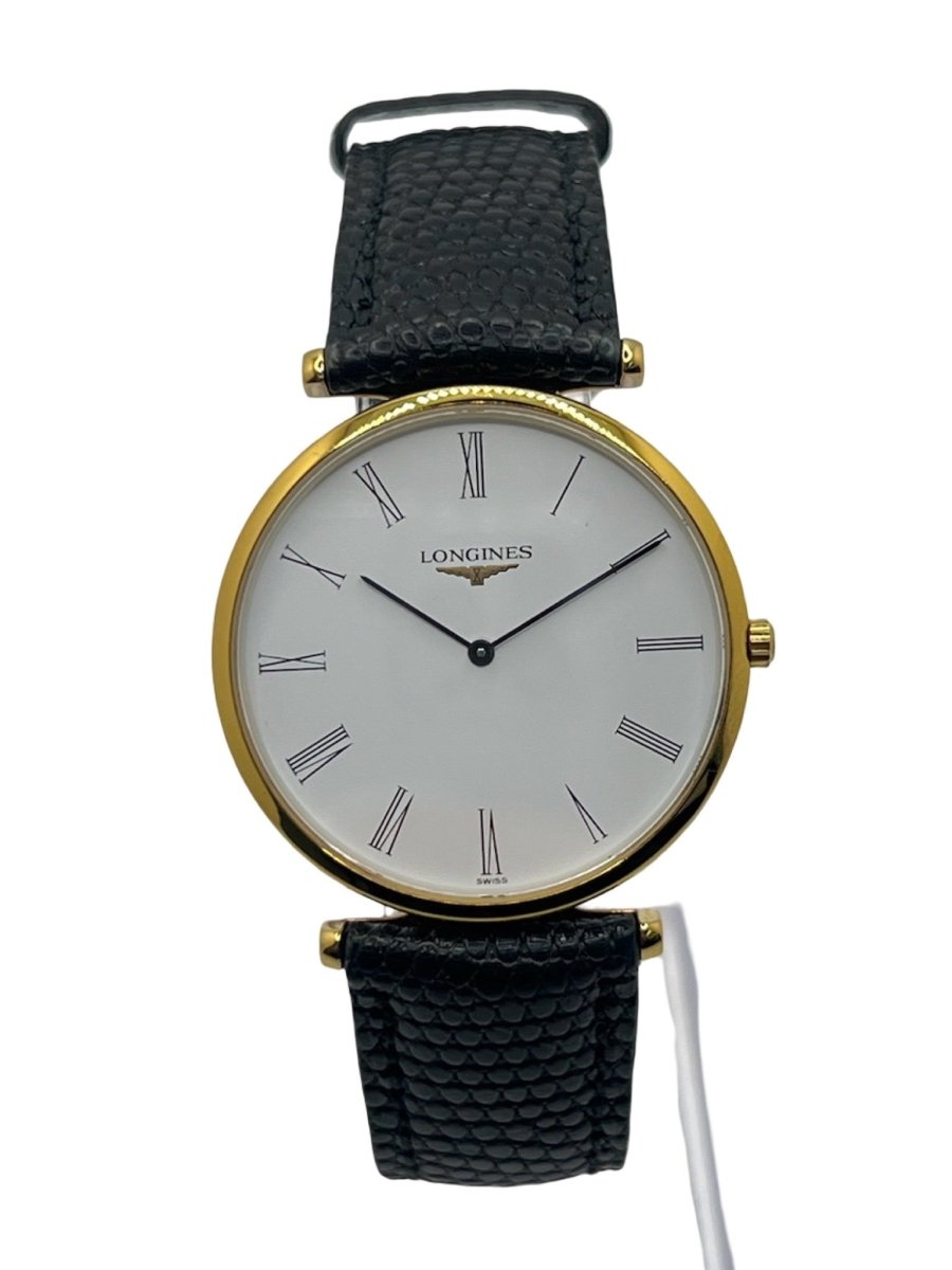 Montre LONGINES "La Grande Classique" plaqué or, acier et cuir - Castafiore