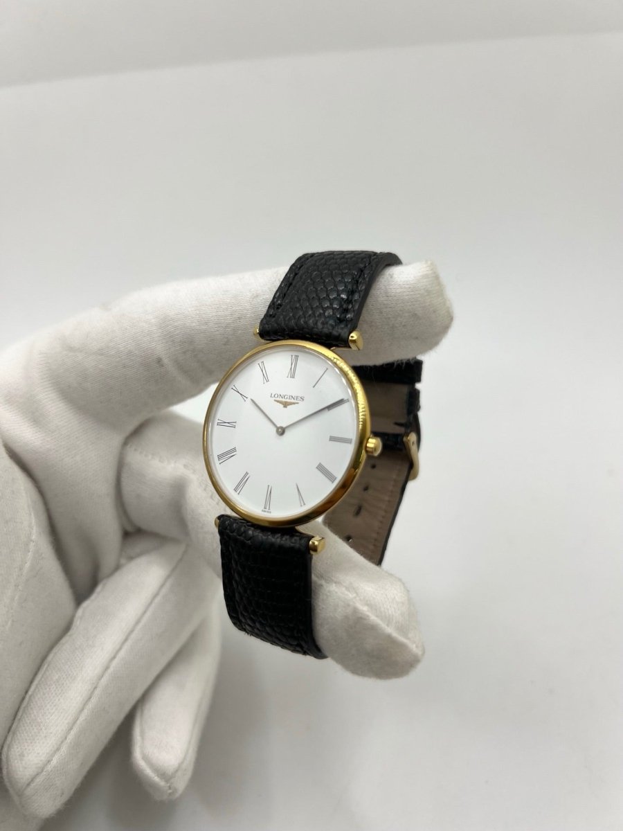 Montre LONGINES "La Grande Classique" plaqué or, acier et cuir - Castafiore