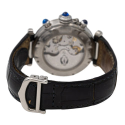 Montre Mécanique CARTIER "Pasha 2113" en acier et cuir - Castafiore