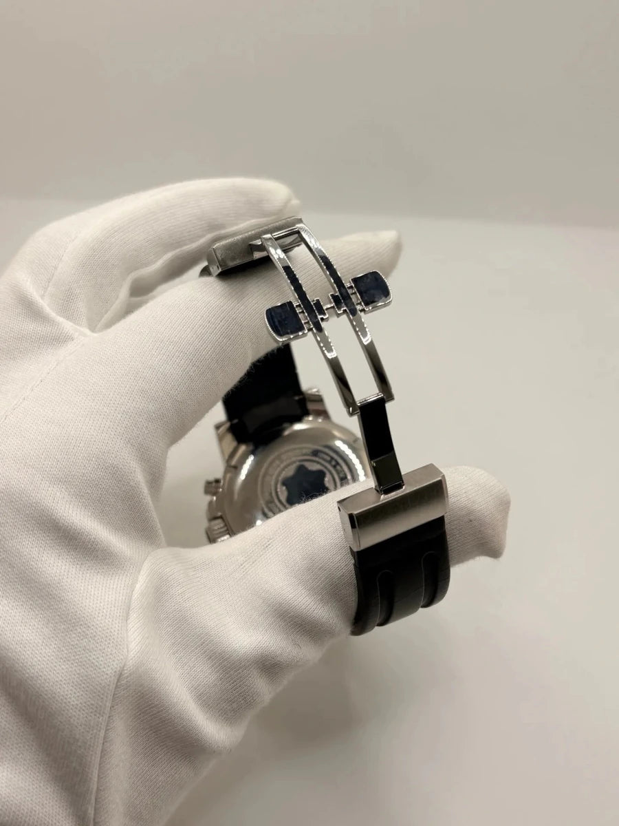 Montre MONBLANC "Sport Chronograph" en acier inoxydable et caoutchouc - Castafiore