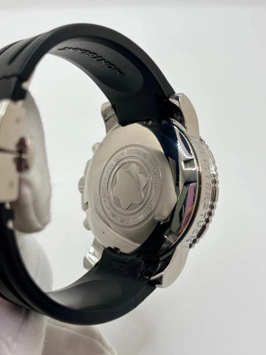 Montre MONBLANC "Sport Chronograph" en acier inoxydable et caoutchouc - Castafiore