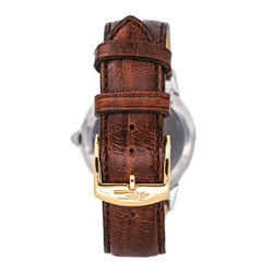 Montre MOVADO en acier et cuir - Castafiore