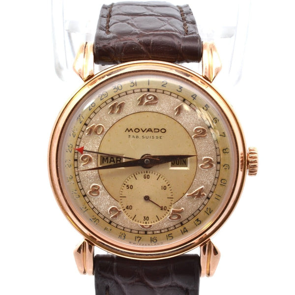 Montre Movado Palio Quartz Acier Inoxydable Doré - Occasion, Affichage Analogique