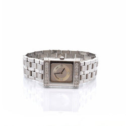 Montre Oj Perrin acier et diamants - Castafiore