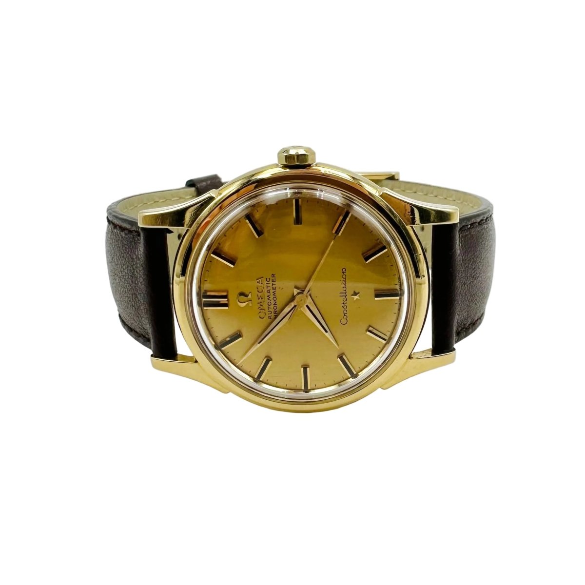 Montre OMEGA "Constellation" en or jaune et cuir - Castafiore