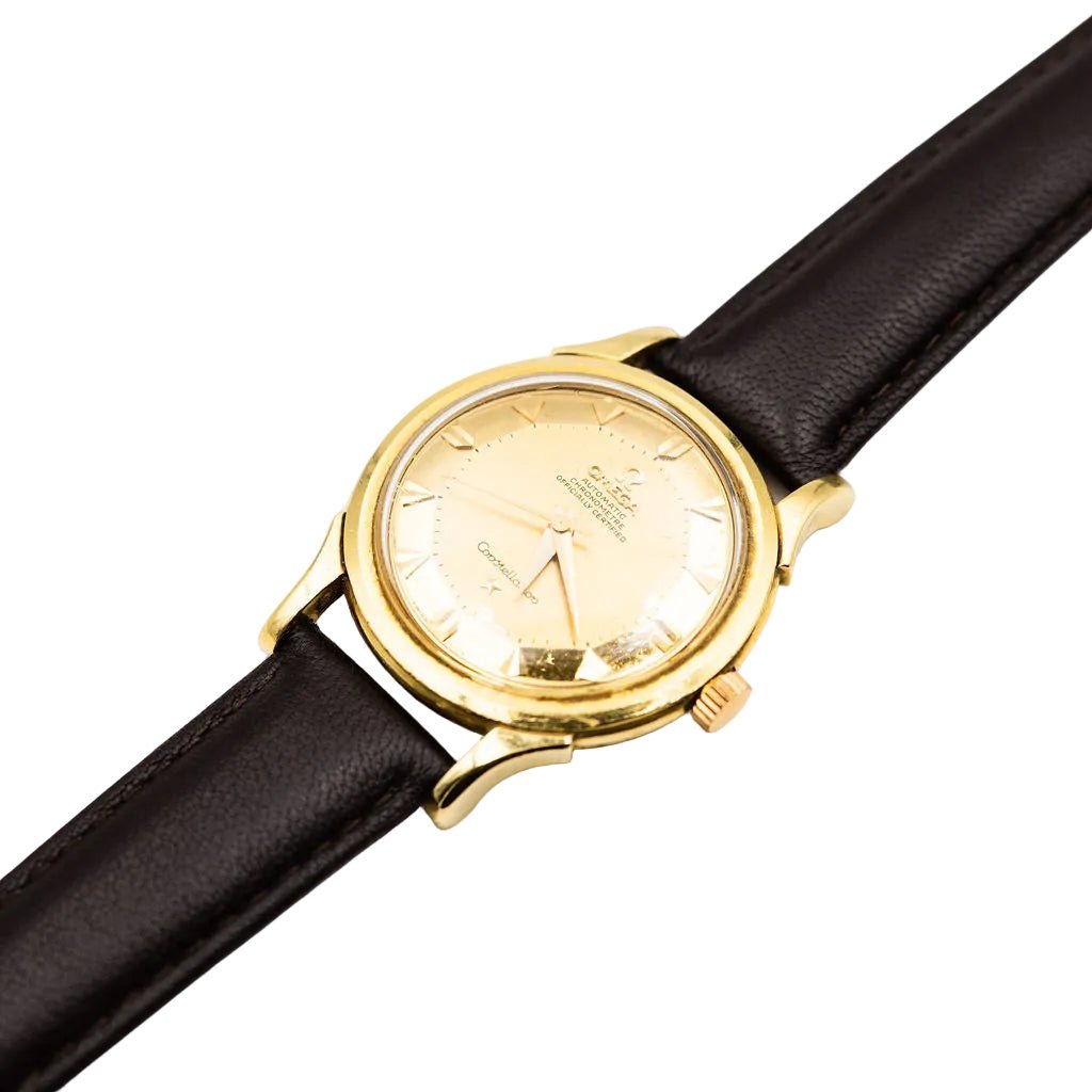 Montre OMEGA "Constellation" en or jaune et cuir - Castafiore