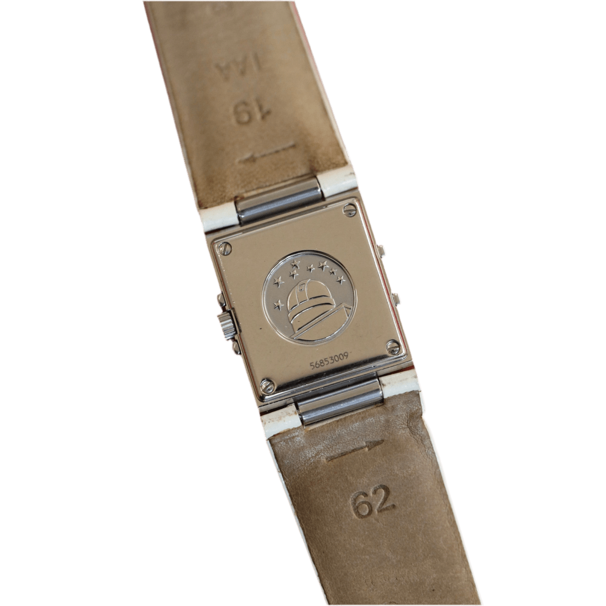 Montre OMEGA "Constellation Quadra" en or jaune, acier, cuir et diamants - Castafiore