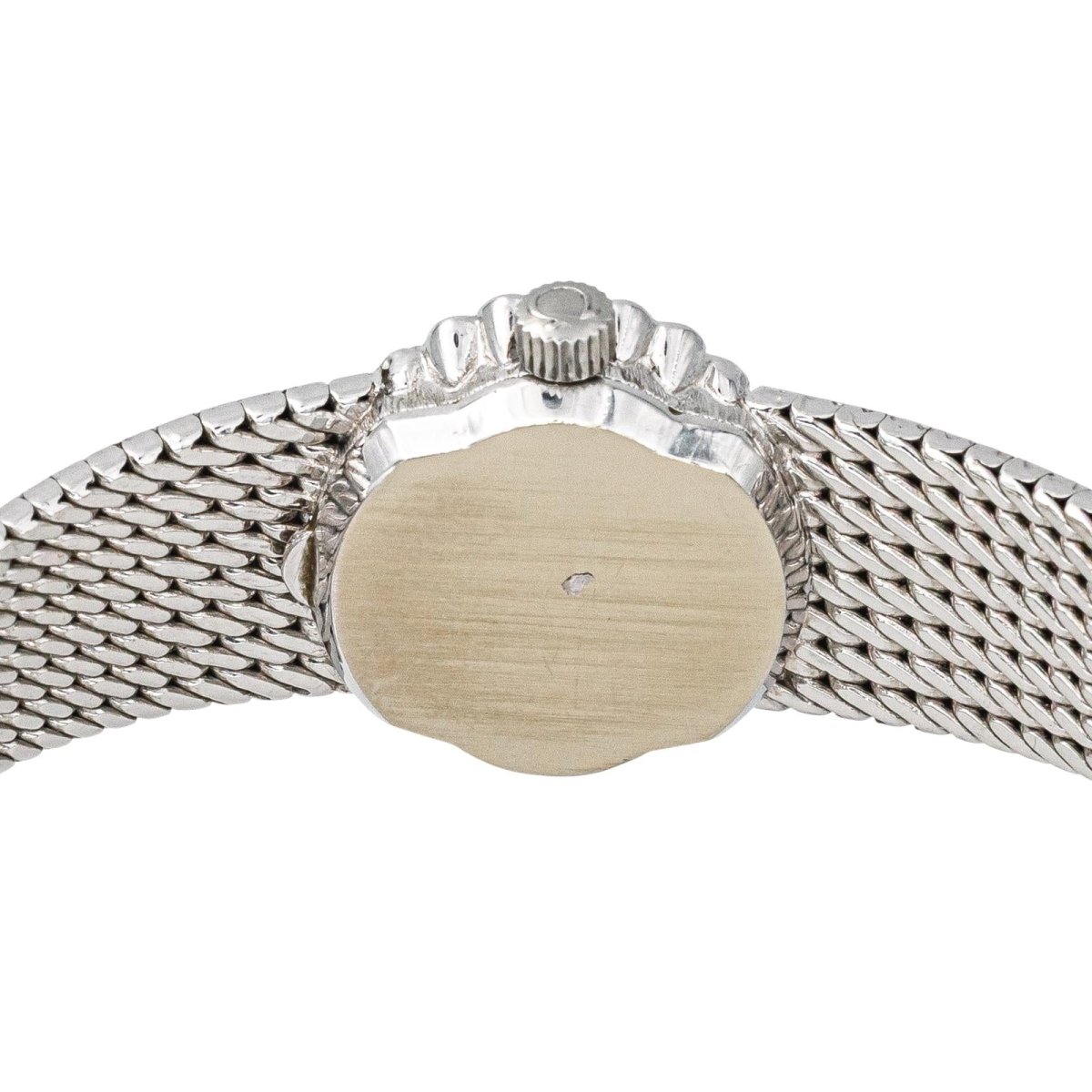 Montre OMEGA "De Ville" en or blanc, argent, saphir et diamant - Castafiore