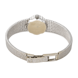 Montre OMEGA "De Ville" en or blanc, argent, saphir et diamant - Castafiore