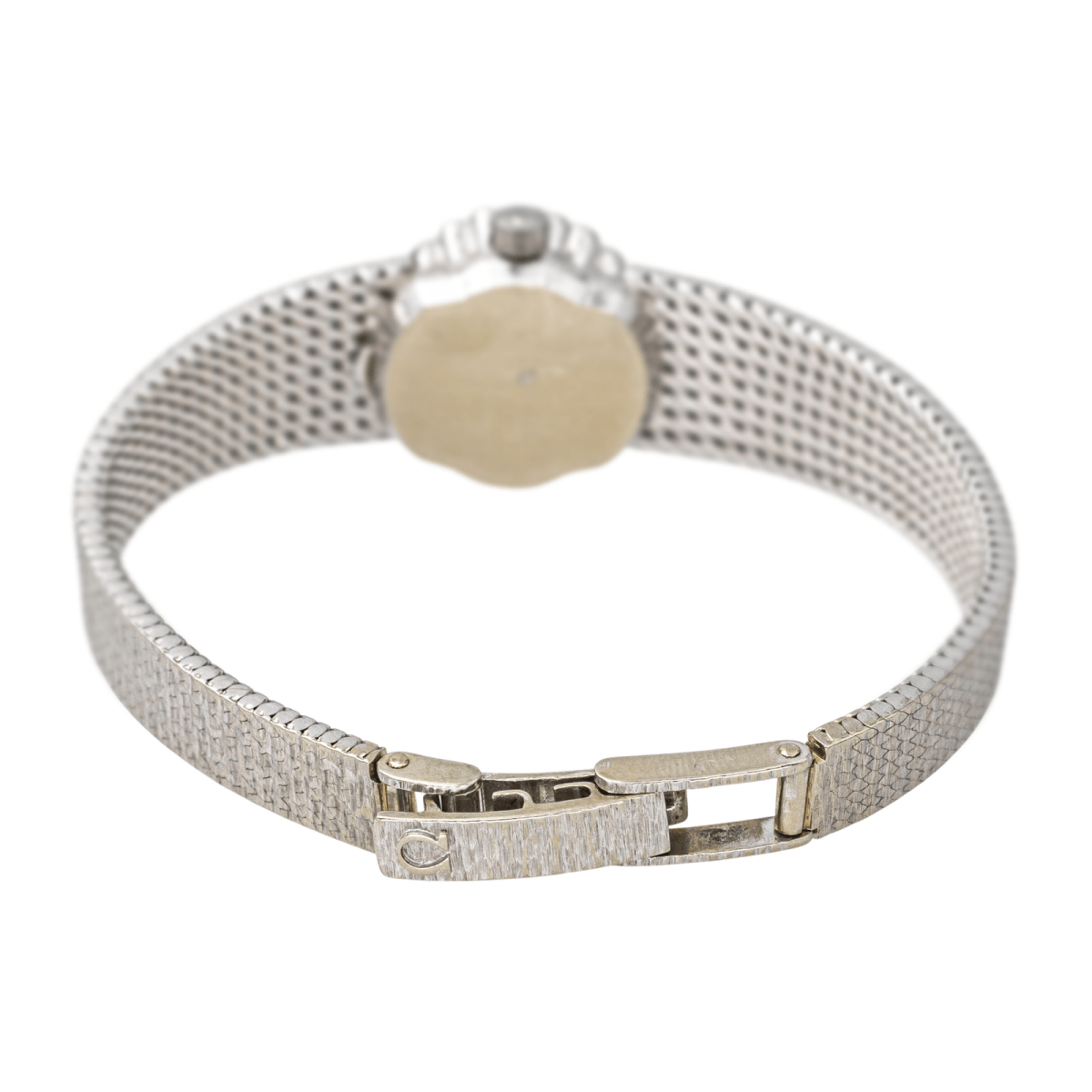 Montre OMEGA "De Ville" en or blanc, argent, saphir et diamant - Castafiore