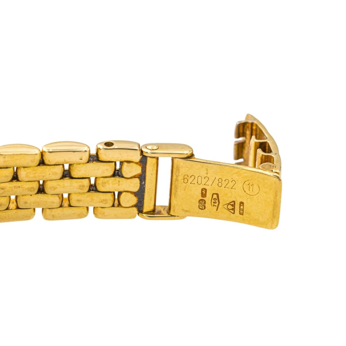 Montre OMÉGA "DeVille" en or jaune, saphir et quartz - Castafiore