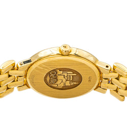 Montre OMÉGA "DeVille" en or jaune, saphir et quartz - Castafiore