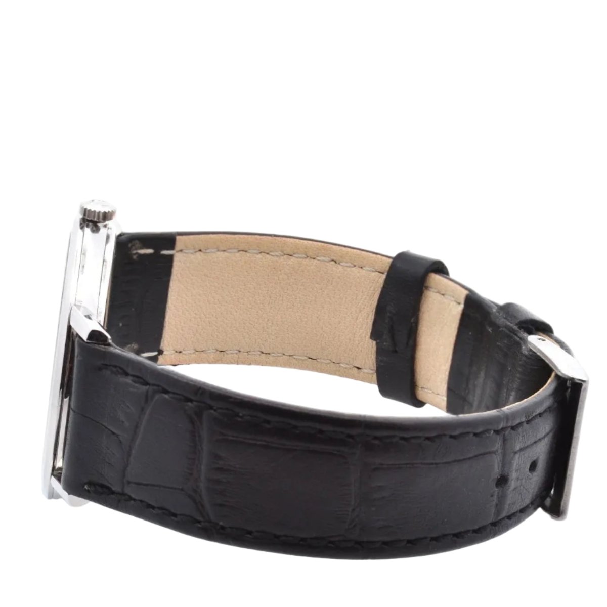 Montre OMEGA en acier et cuir - Castafiore