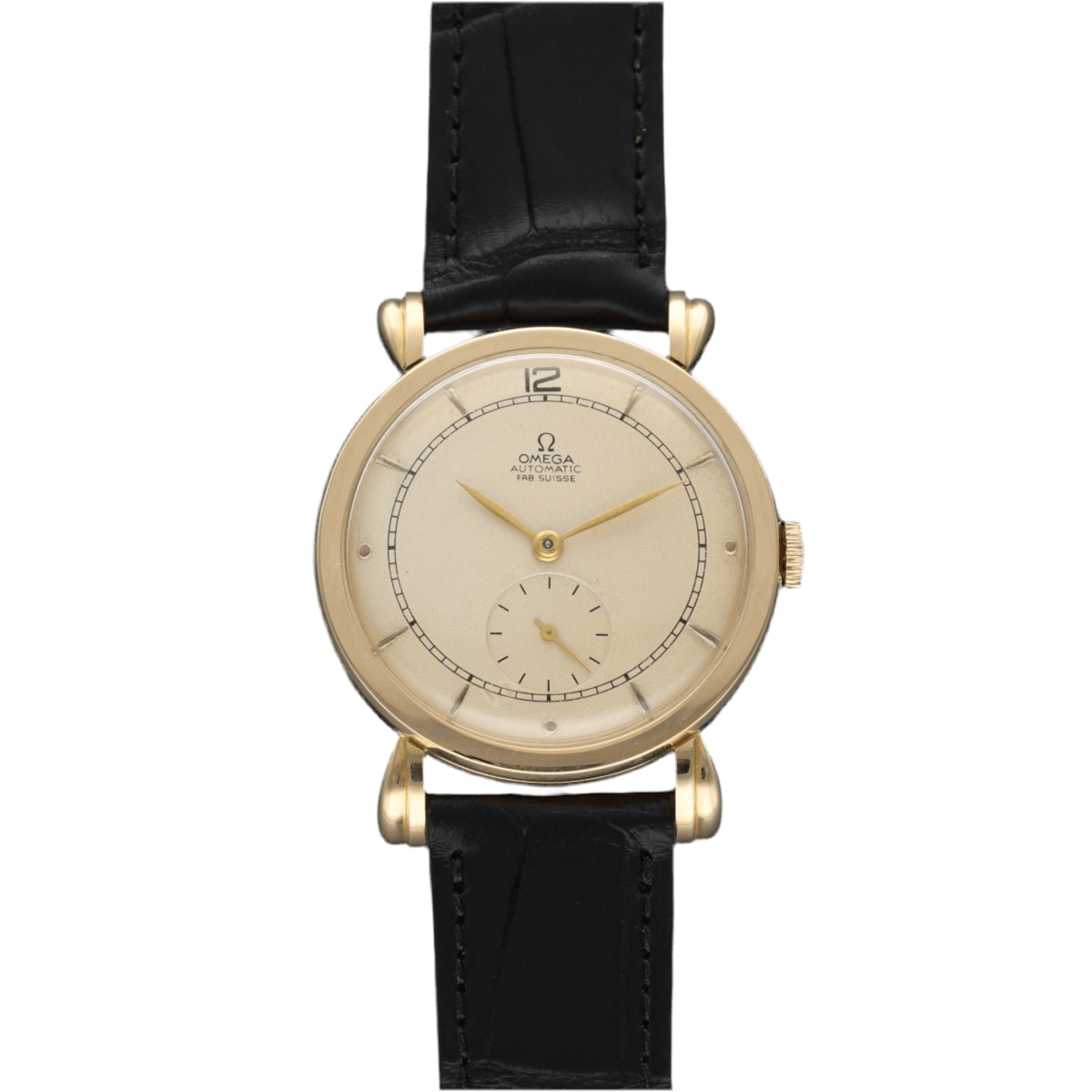 Montre OMEGA en or jaune et cuir - Castafiore