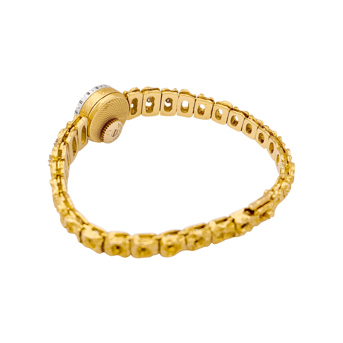 Montre OMEGA en or jaune, or blanc et diamants - Castafiore
