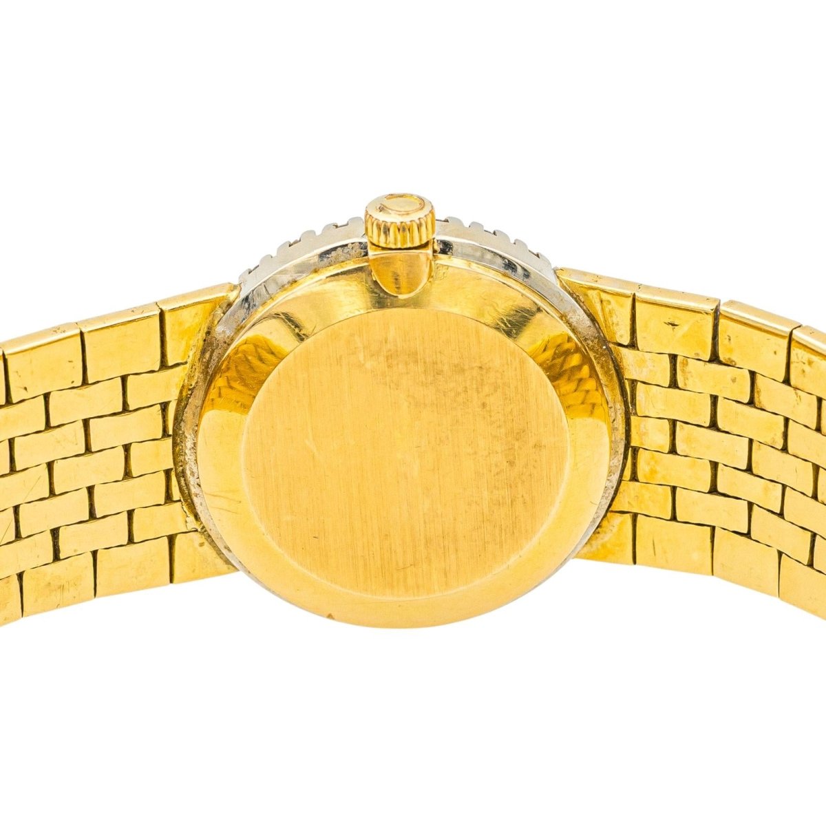 Montre OMEGA en or jaune, saphir et diamants - Castafiore