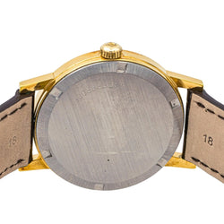 Montre OMEGA "Genève" en acier, cuir et plaqué or - Castafiore