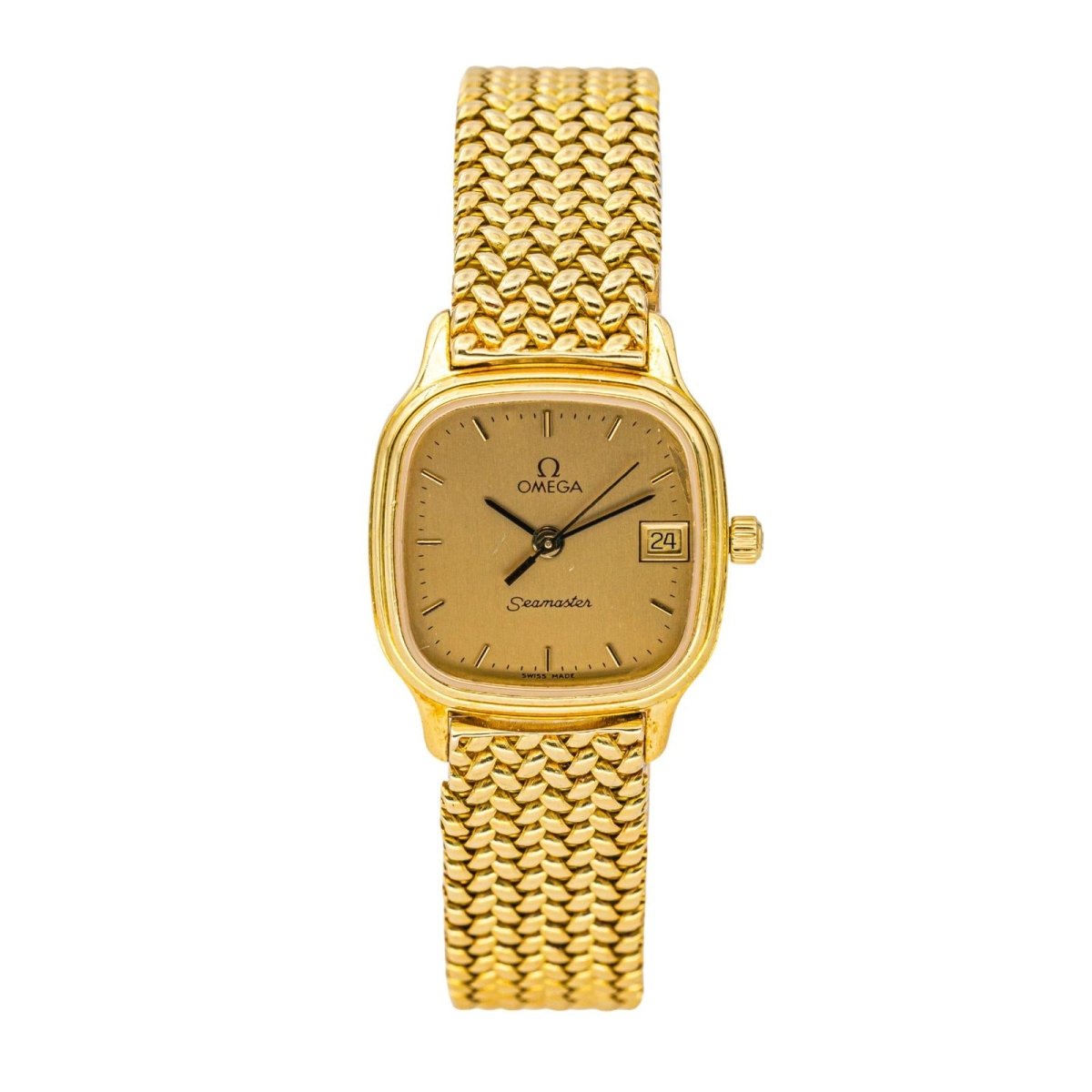 Montre OMEGA "Seamaster" en or jaune et quartz - Castafiore