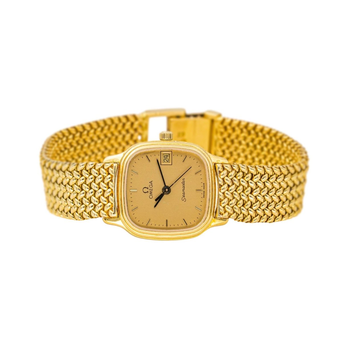 Montre OMEGA "Seamaster" en or jaune et quartz - Castafiore