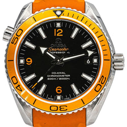 Montre OMÉGA "Seamaster Planet Ocean" en acier, caoutchouc et saphir - Castafiore