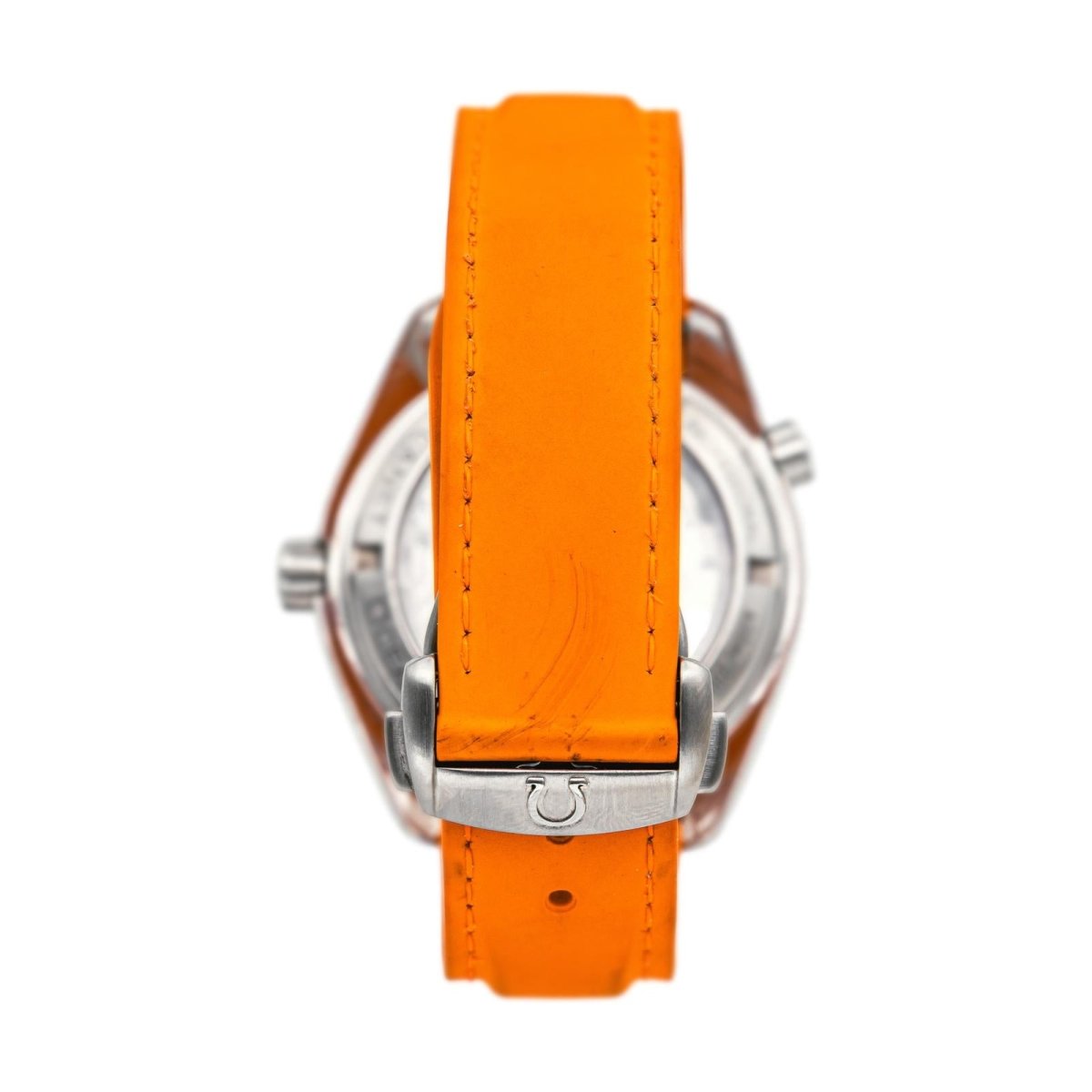 Montre OMÉGA "Seamaster Planet Ocean" en acier, caoutchouc et saphir - Castafiore