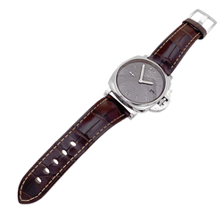 Montre PANERAI "Luminor Due" en acier et cuir - Castafiore