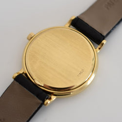 Montre PATEK PHILIPPE "Calatrava Clous de Paris" en or jaune, cuir et quartz - Castafiore