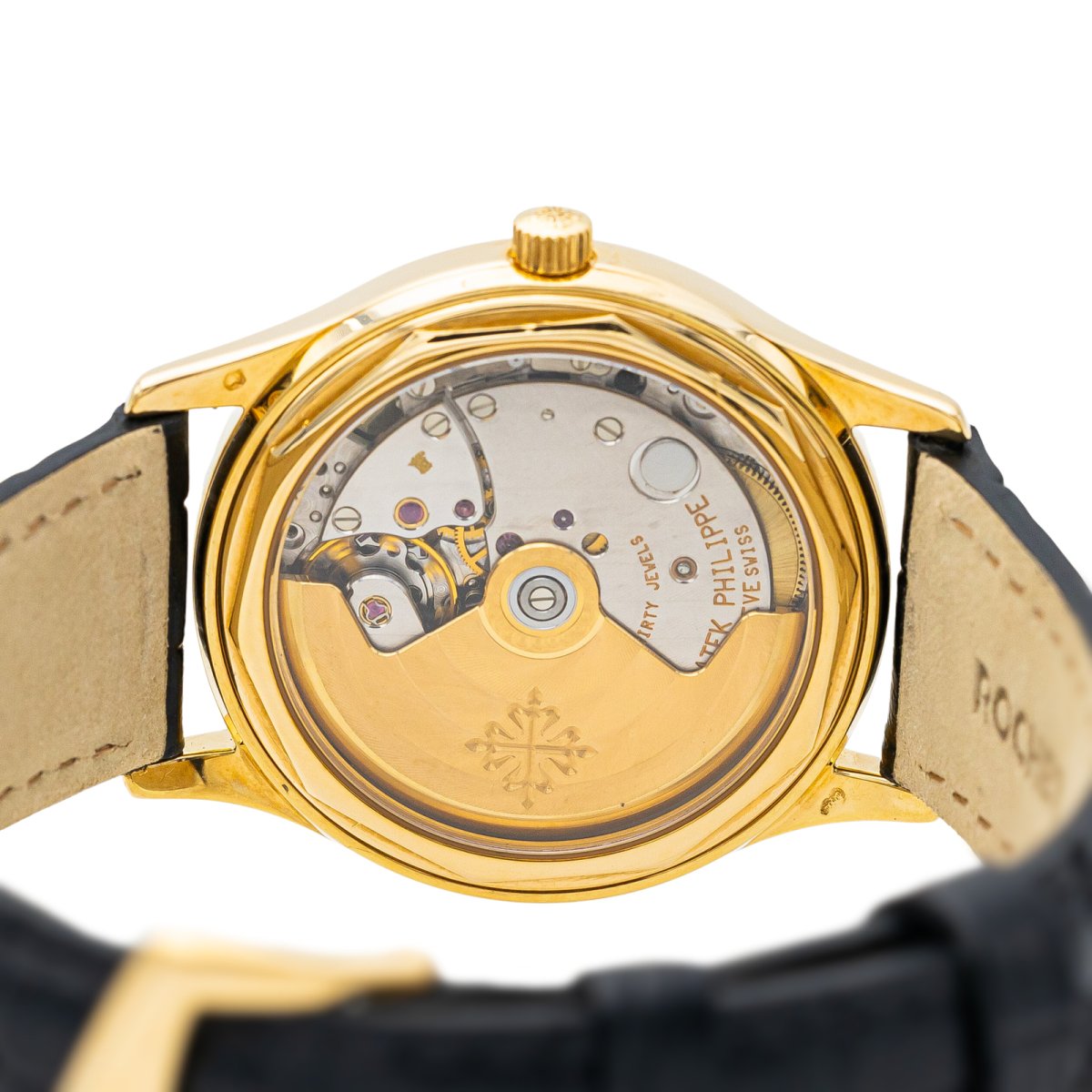 Montre PATEK PHILIPPE "Calatrava" en or jaune et cuir - Castafiore