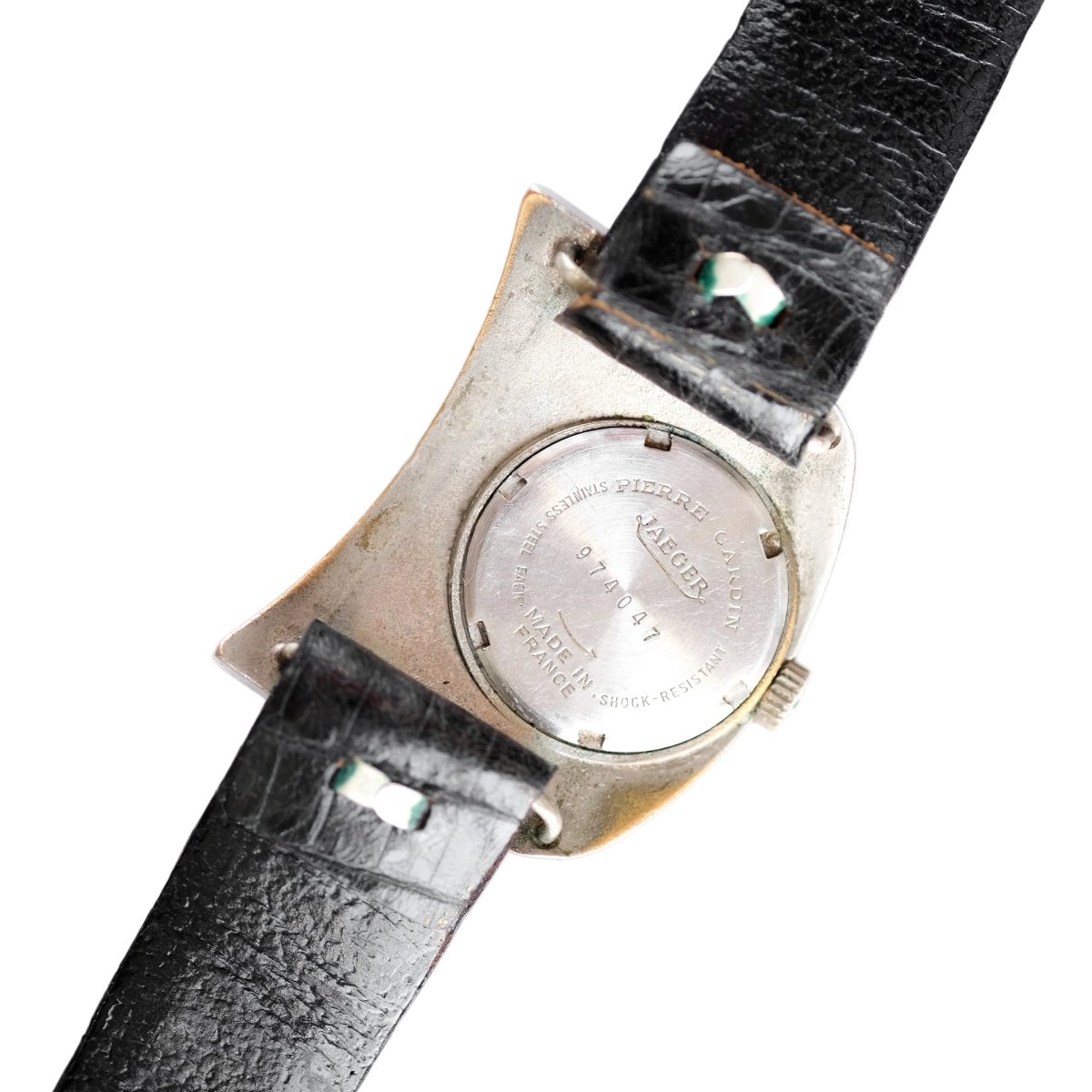 Montre PIERRE CARDIN X JAEGER - LECOULTRE "Espace PC 117" en métal et cuir - Castafiore