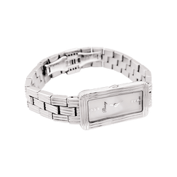 Montre POIRAY "Ma baguette" en acier et nacre - Castafiore
