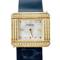 Montre POIRAY "Ma Première 16/9" en or jaune, nacre, diamants et cuir - Castafiore