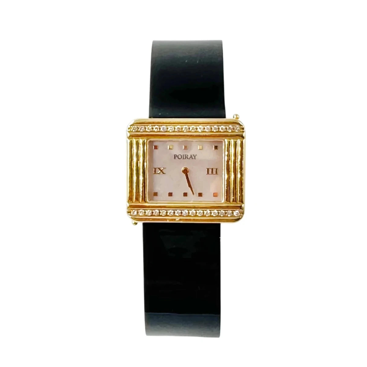 Montre POIRAY "Ma Première 16/9" en or jaune, nacre, diamants et cuir - Castafiore