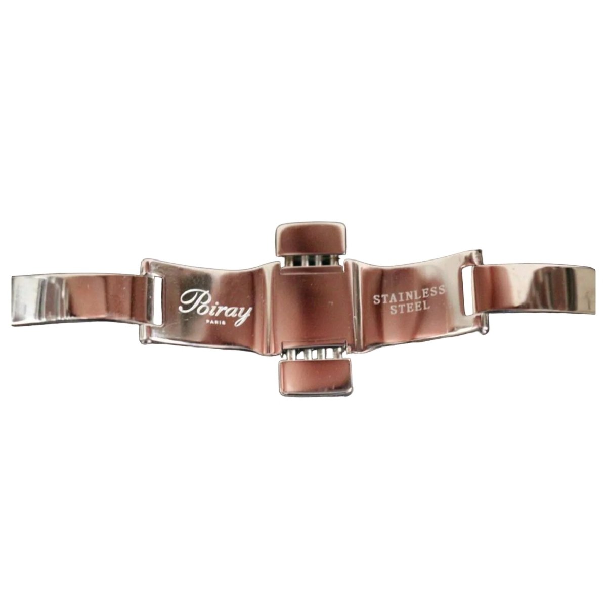 Montre POIRAY "Ma Première Manchette" en acier, nacre, quartz et diamants - Castafiore