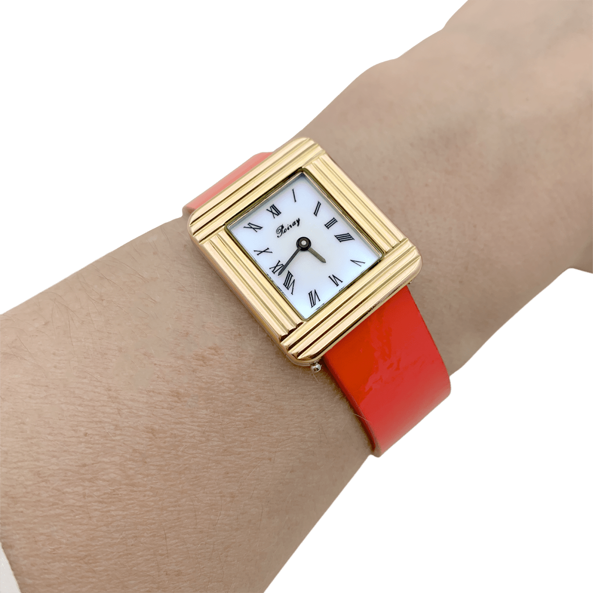 Montre POIRAY, "Ma Première", plaqué or, acier. - Castafiore