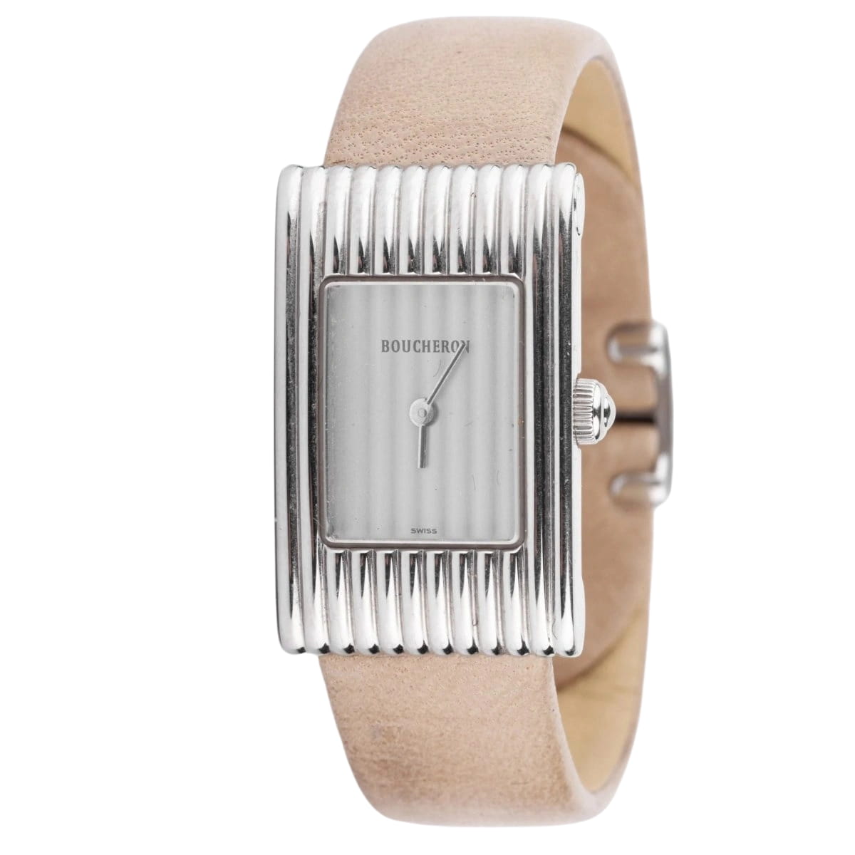 Montre rectangulaire en acier Boucheron collection Reflet - Castafiore