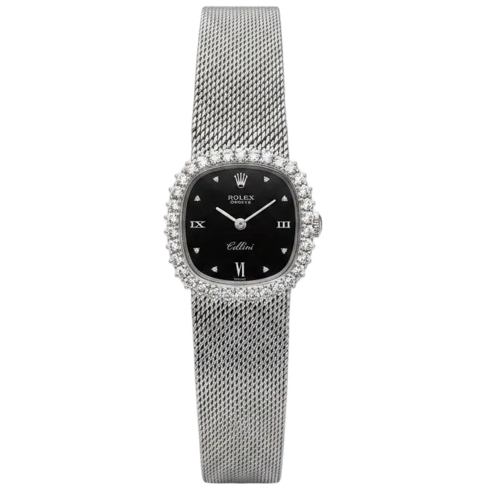 Montre ROLEX "Cellini" en or blanc et diamants - Castafiore