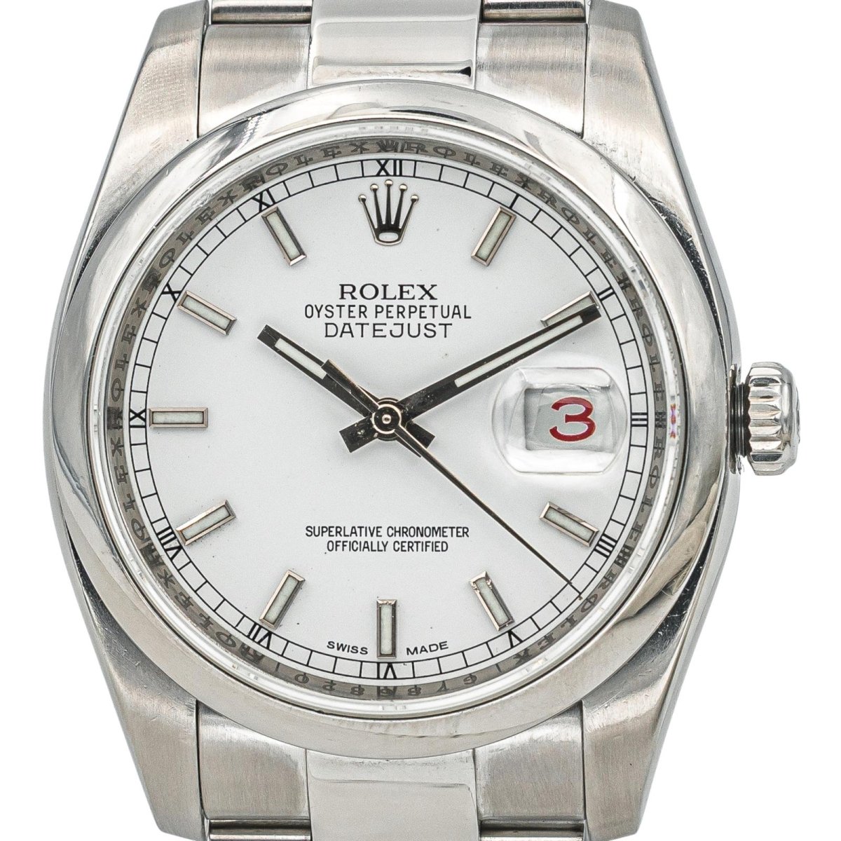 Montre ROLEX "Datejust" en acier et saphir - Castafiore