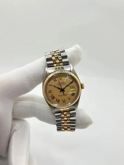 Montre ROLEX "DateJust" en or jaune et acier inoxydable - Castafiore