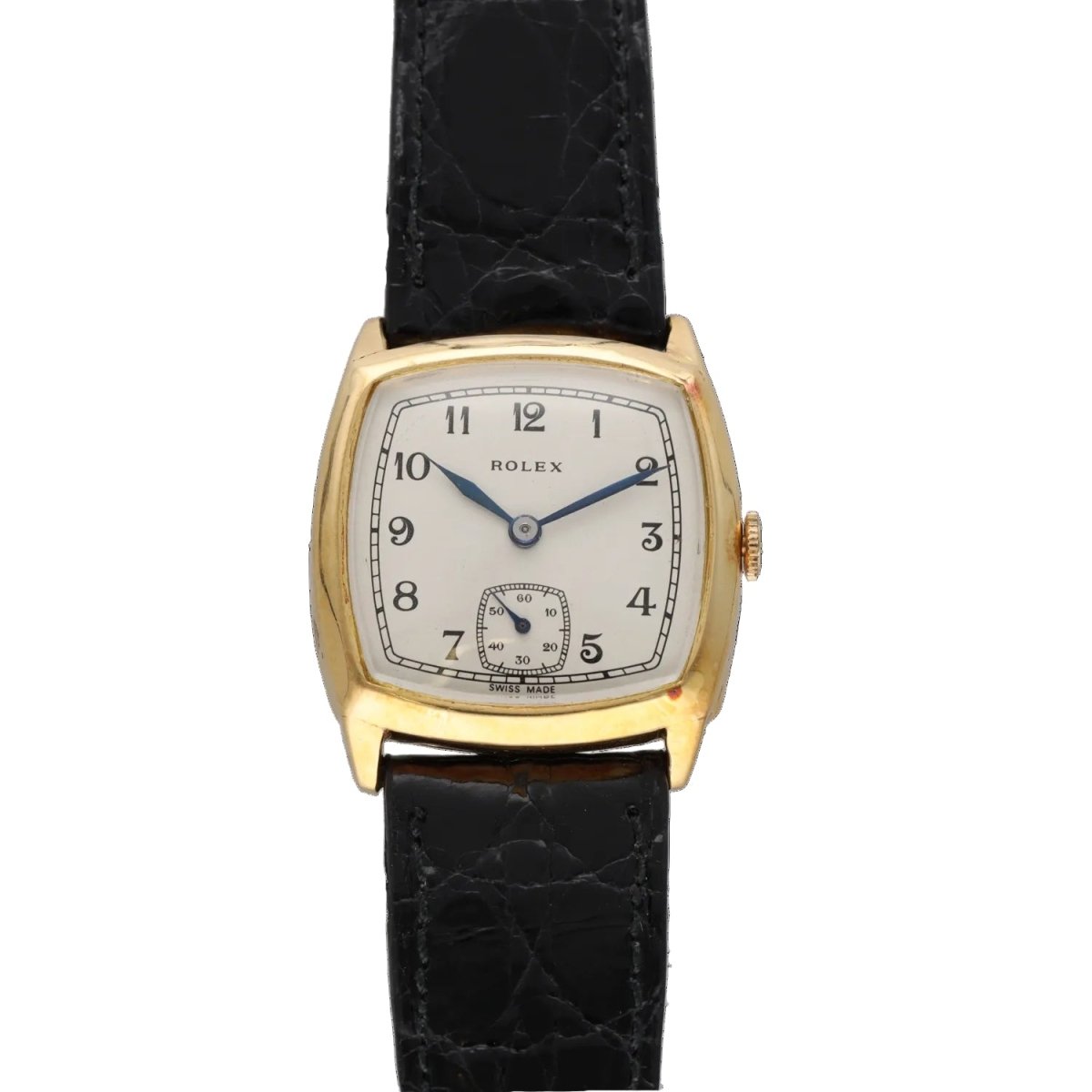 Montre ROLEX en or jaune et cuir - Castafiore