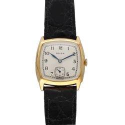 Montre ROLEX en or jaune et cuir - Castafiore