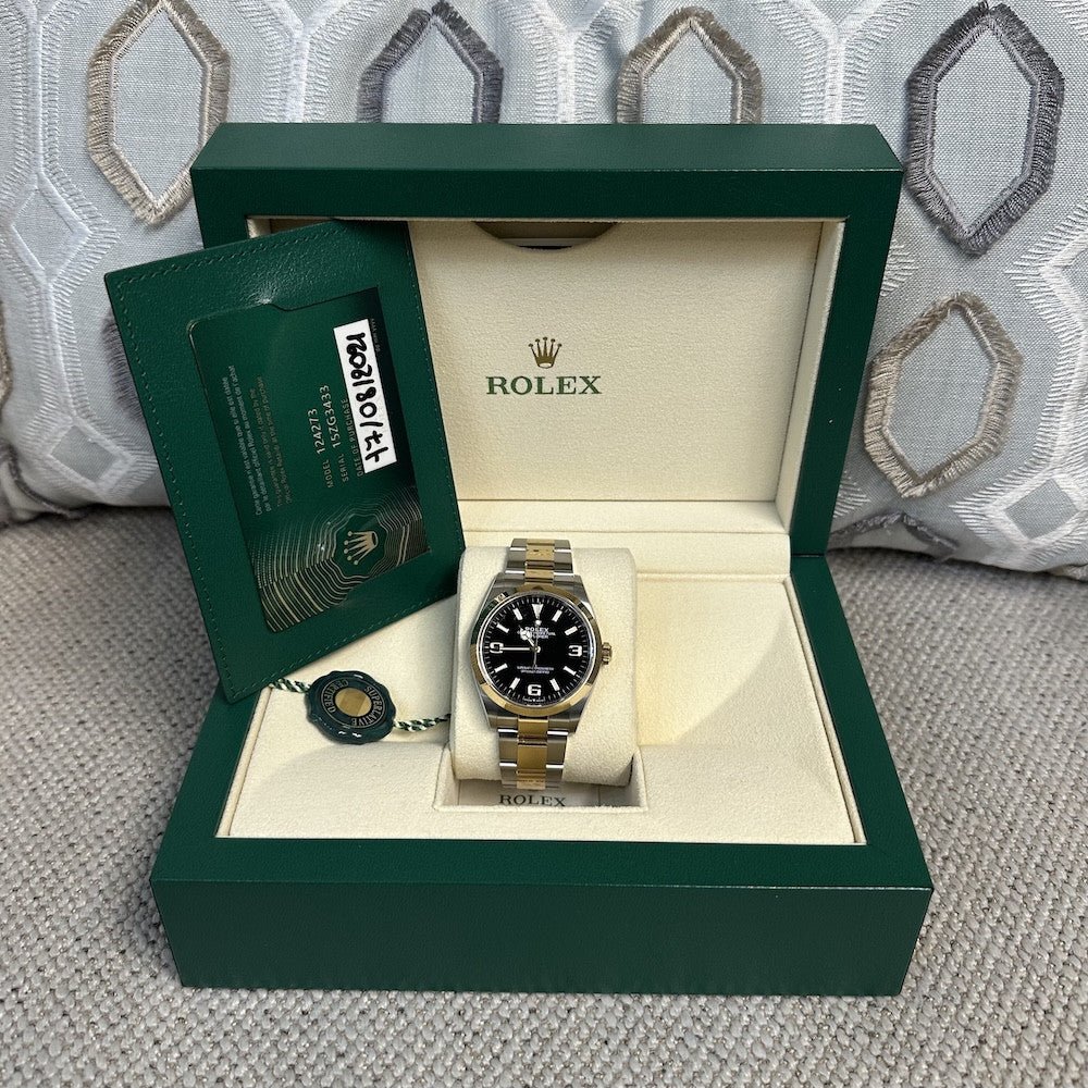 Montre Rolex "Explorer" en or jaune et acier - Castafiore