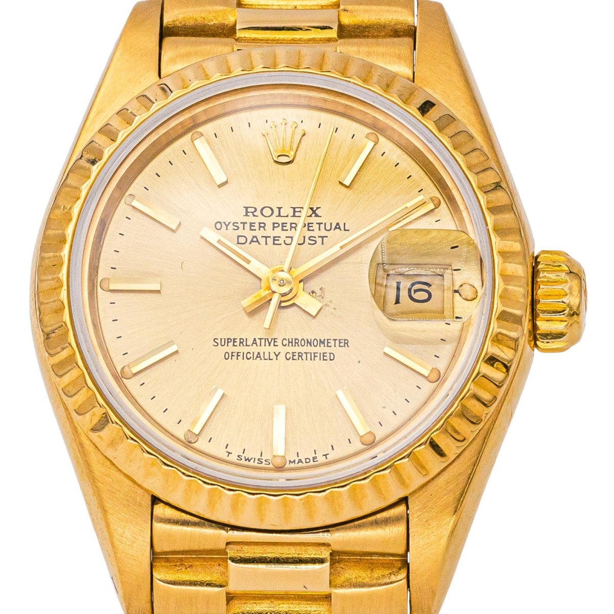 Montre ROLEX "Lady - Datejust" en or jaune - Castafiore