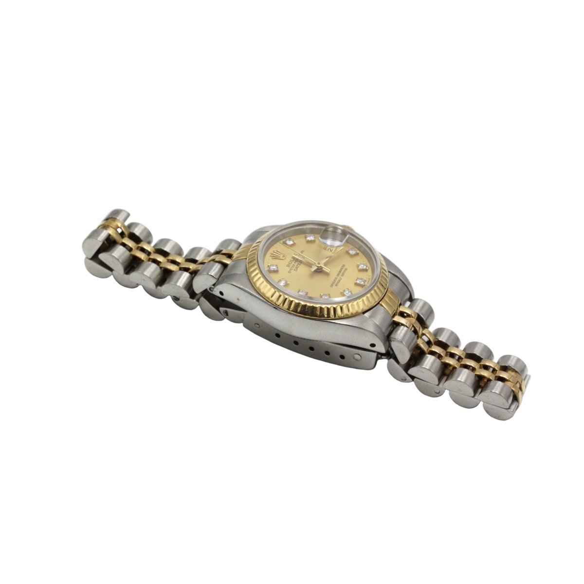 Montre ROLEX "Lady DateJust" en or jaune, acier et diamants - Castafiore