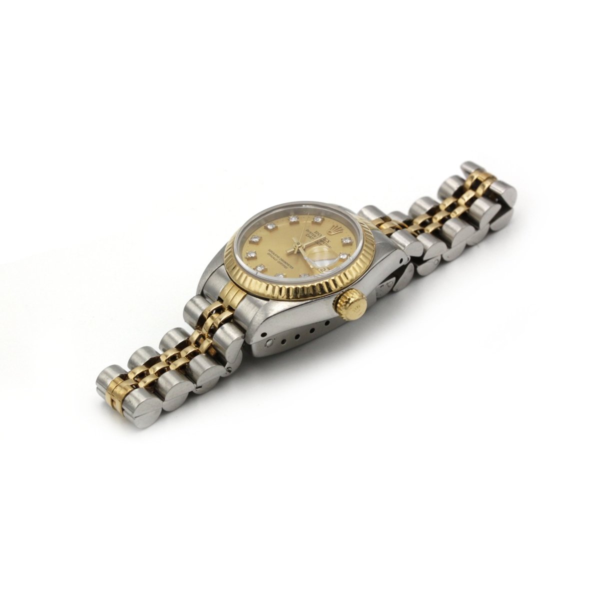 Montre ROLEX "Lady DateJust" en or jaune, acier et diamants - Castafiore