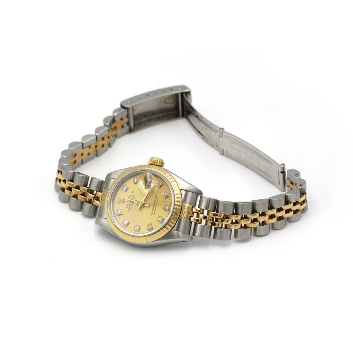 Montre ROLEX "Lady DateJust" en or jaune, acier et diamants - Castafiore